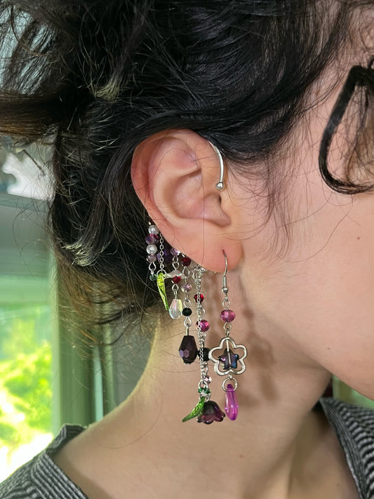 Afterdark Bellflower Ear-cuffs