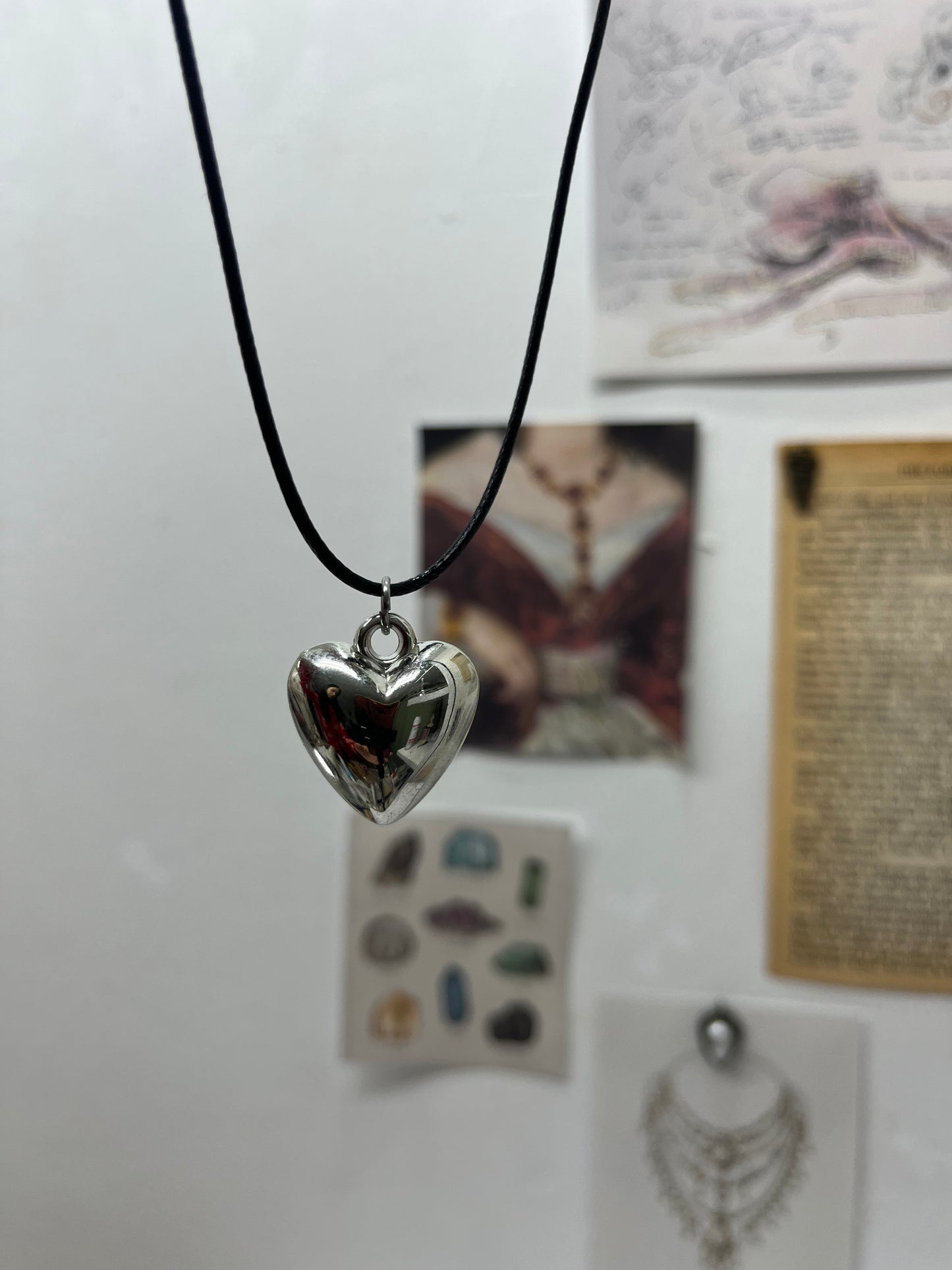 Silver heart necklace