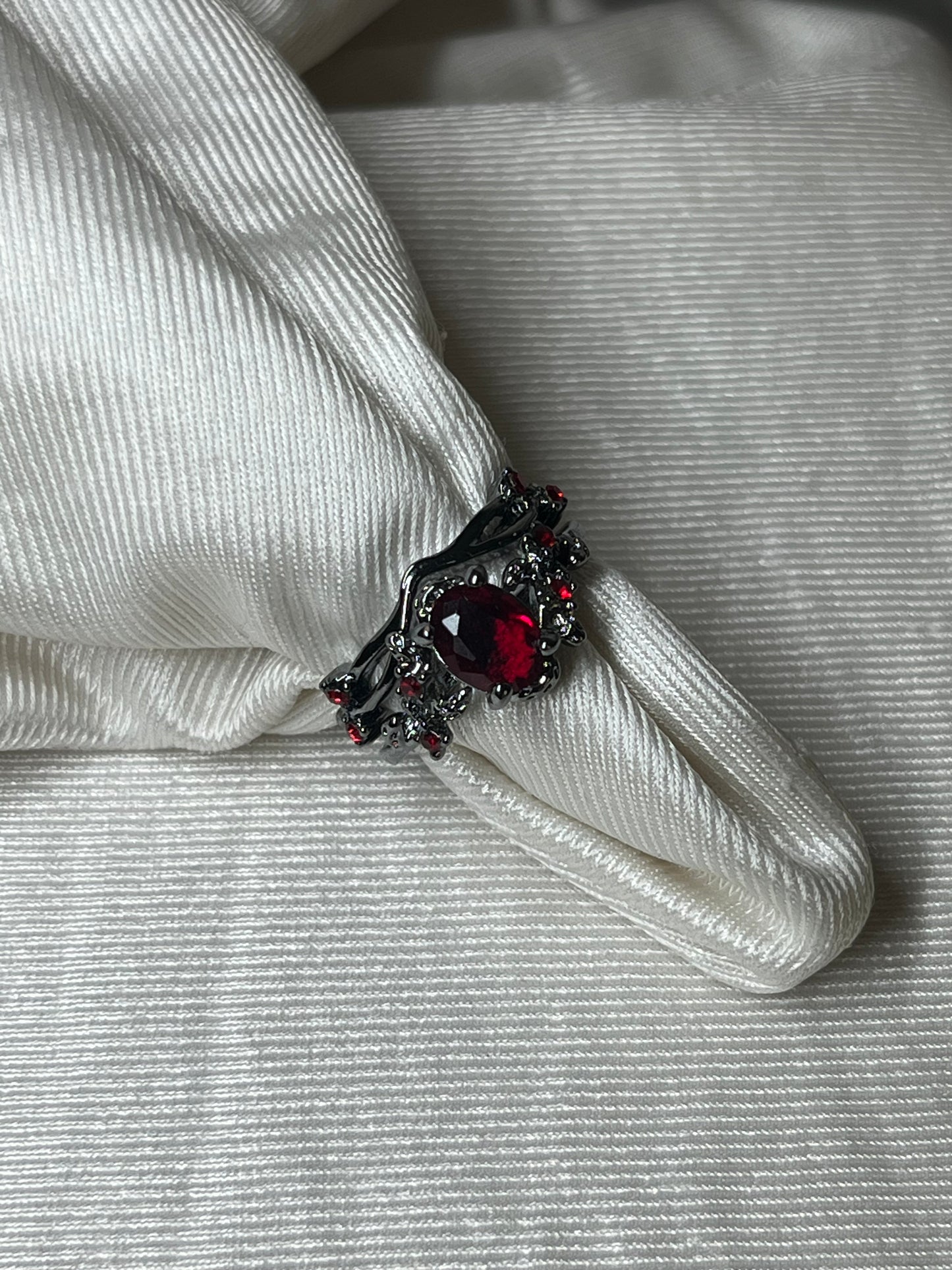 Gothic Enchantment Ruby Ring