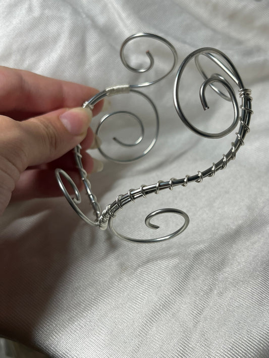 Silver Swirl Arm Cuff