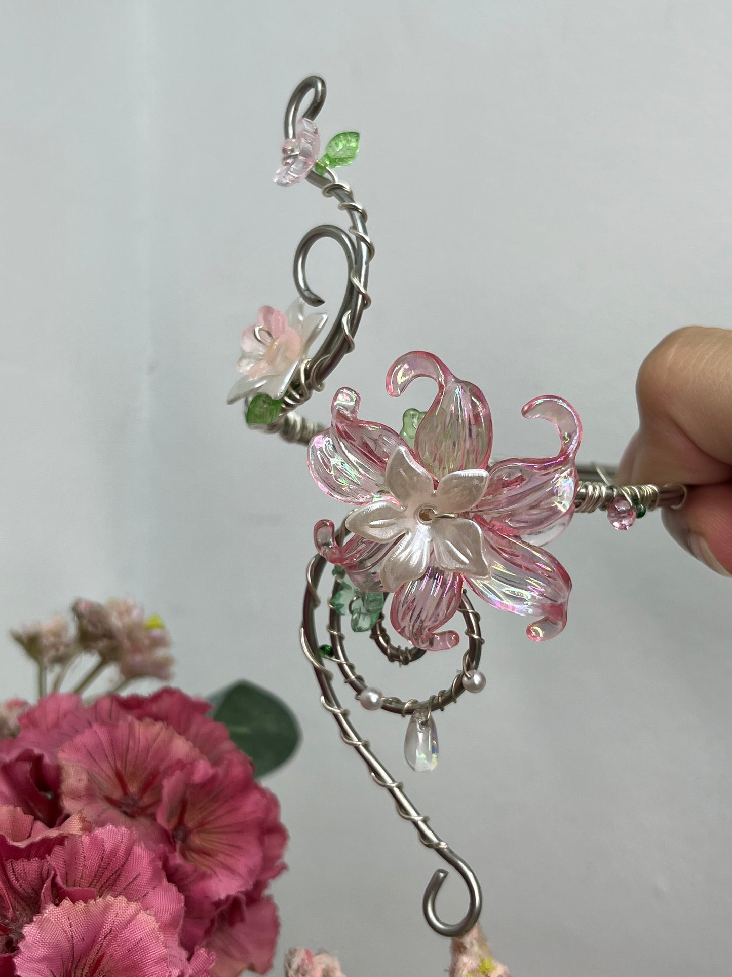 Petal Serenade Silver Arm Cuff