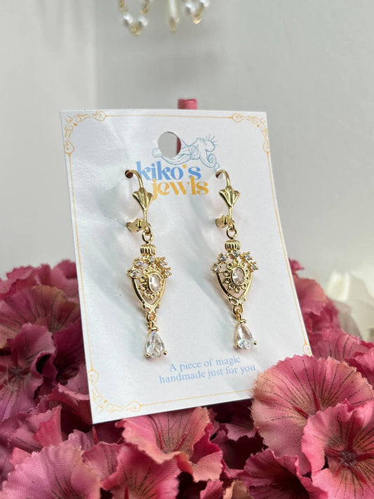 Vintage Amethyst Chandelier Earrings
