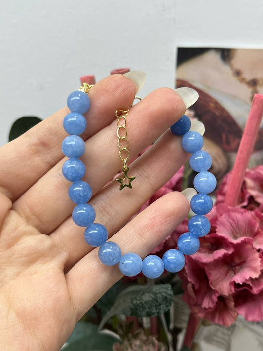 Angelite beaded bracelet