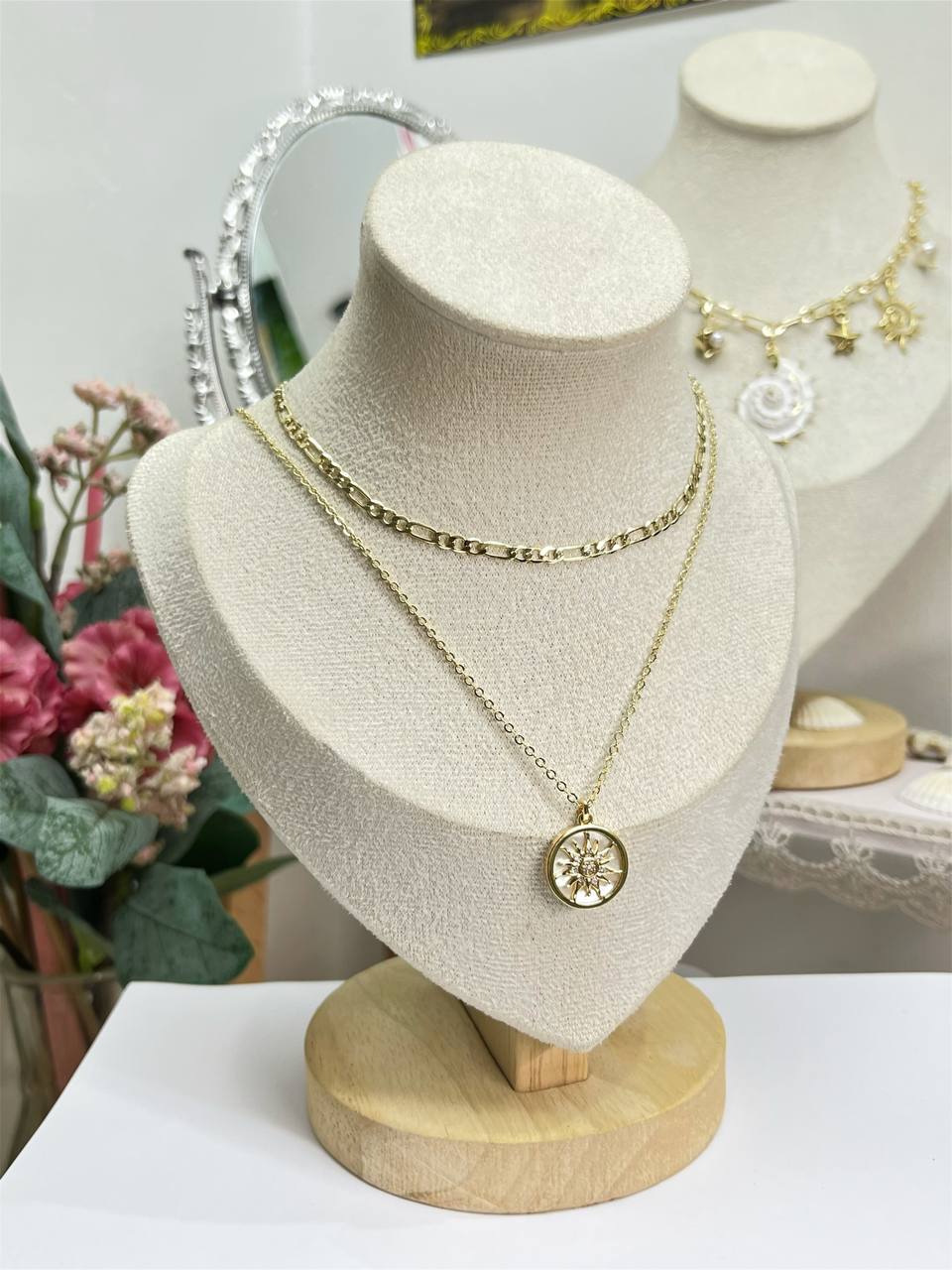 Solar Radiance Layered Necklace Set