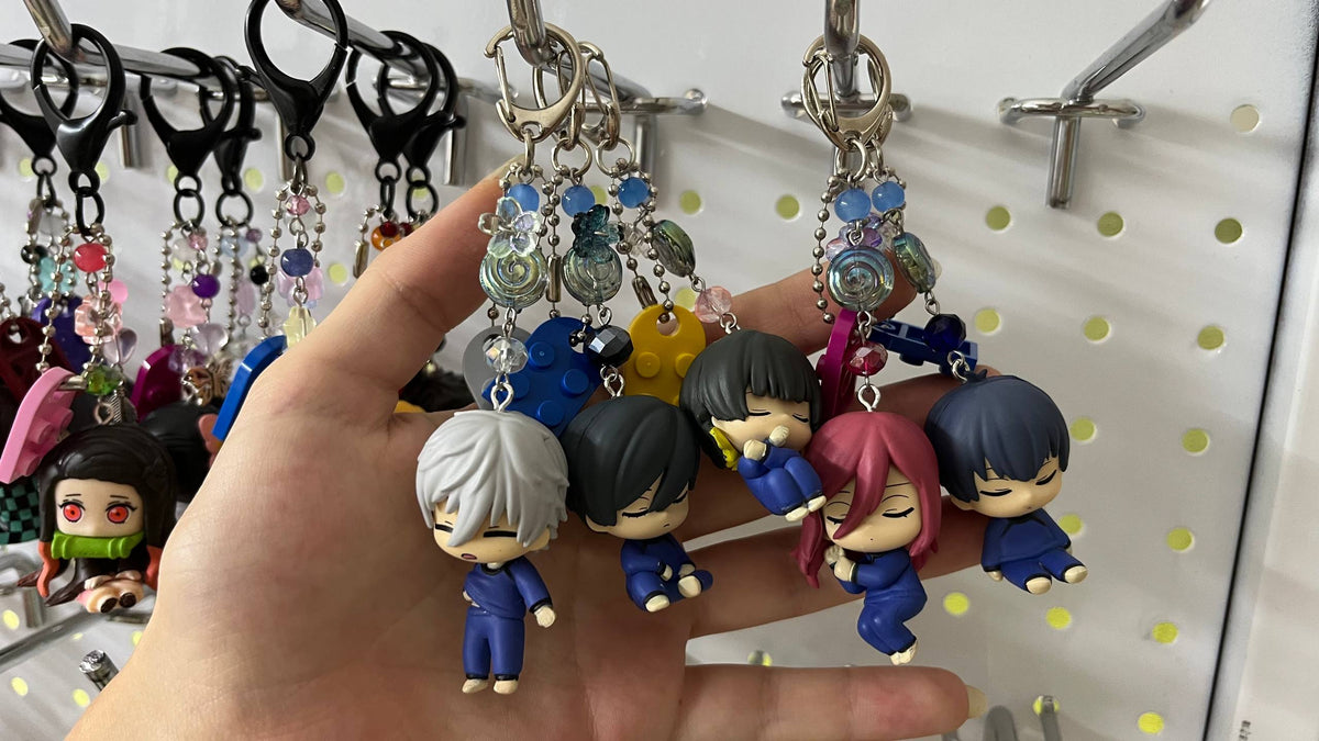 Blue lock keychains