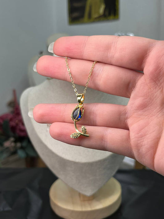 The Blue Tulip Pendant