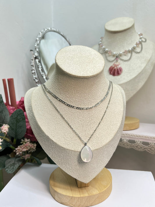 Ethereal Teardrop Layered Necklace