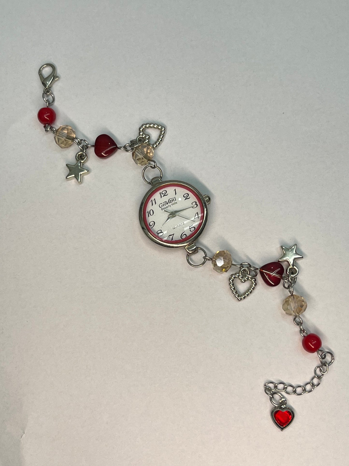 Cherry Crush Beaded Timepiece