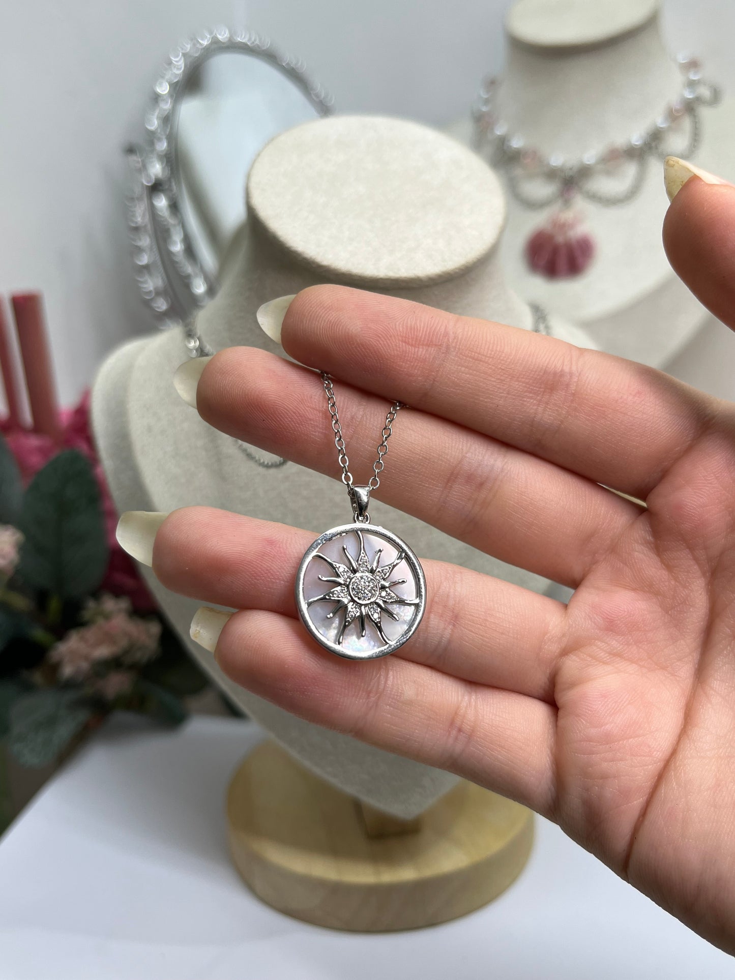 Celestial Sunburst Layered Necklace