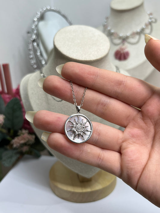 Celestial Sunburst Layered Necklace