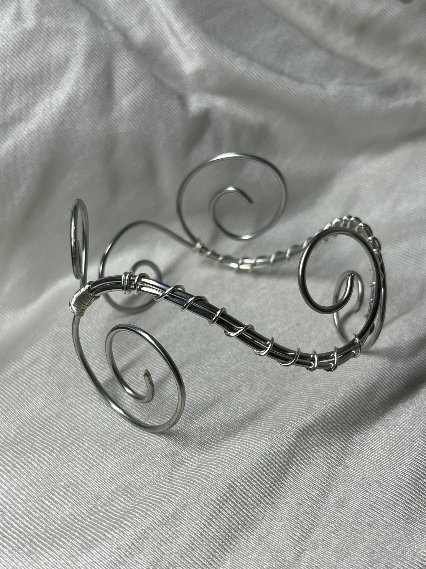 Silver Swirl Arm Cuff