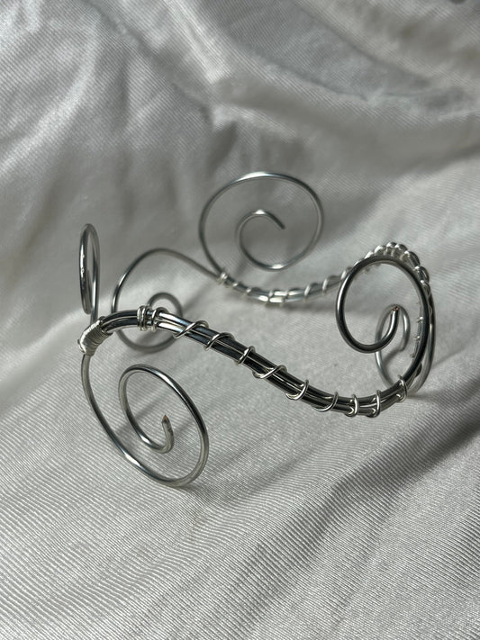 Silver Swirl Arm Cuff