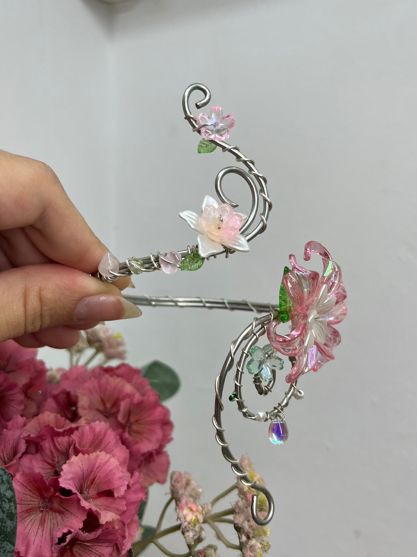 Petal Serenade Silver Arm Cuff