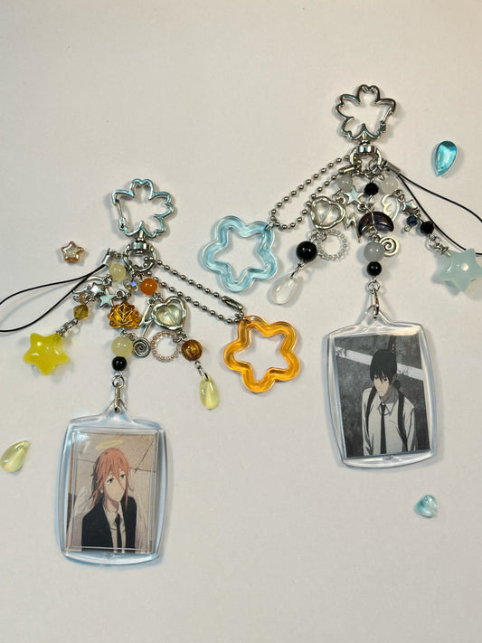Angel and Aki matching keychains