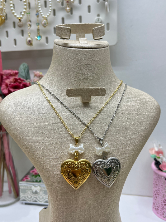 Heart locket necklaces