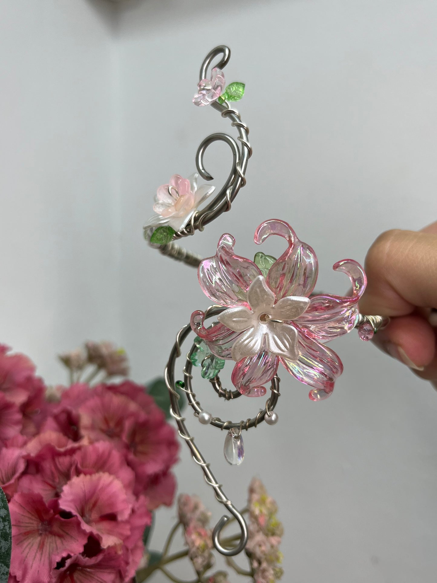 Petal Serenade Silver Arm Cuff
