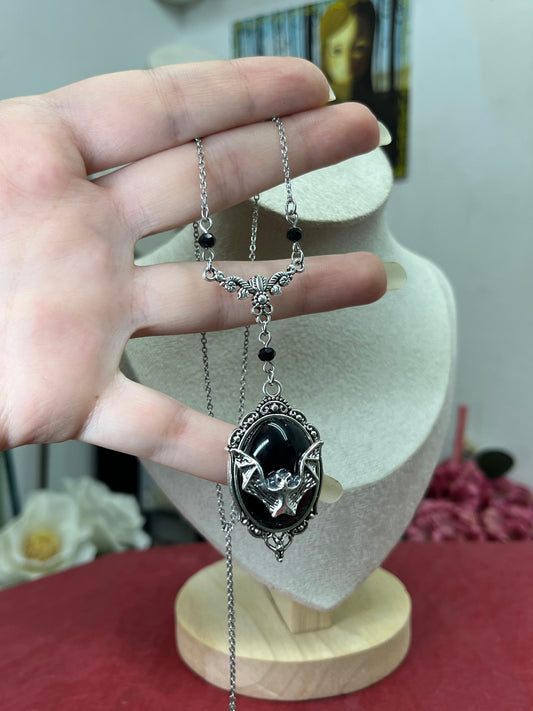 The Vampire's Core Necklace (Black)