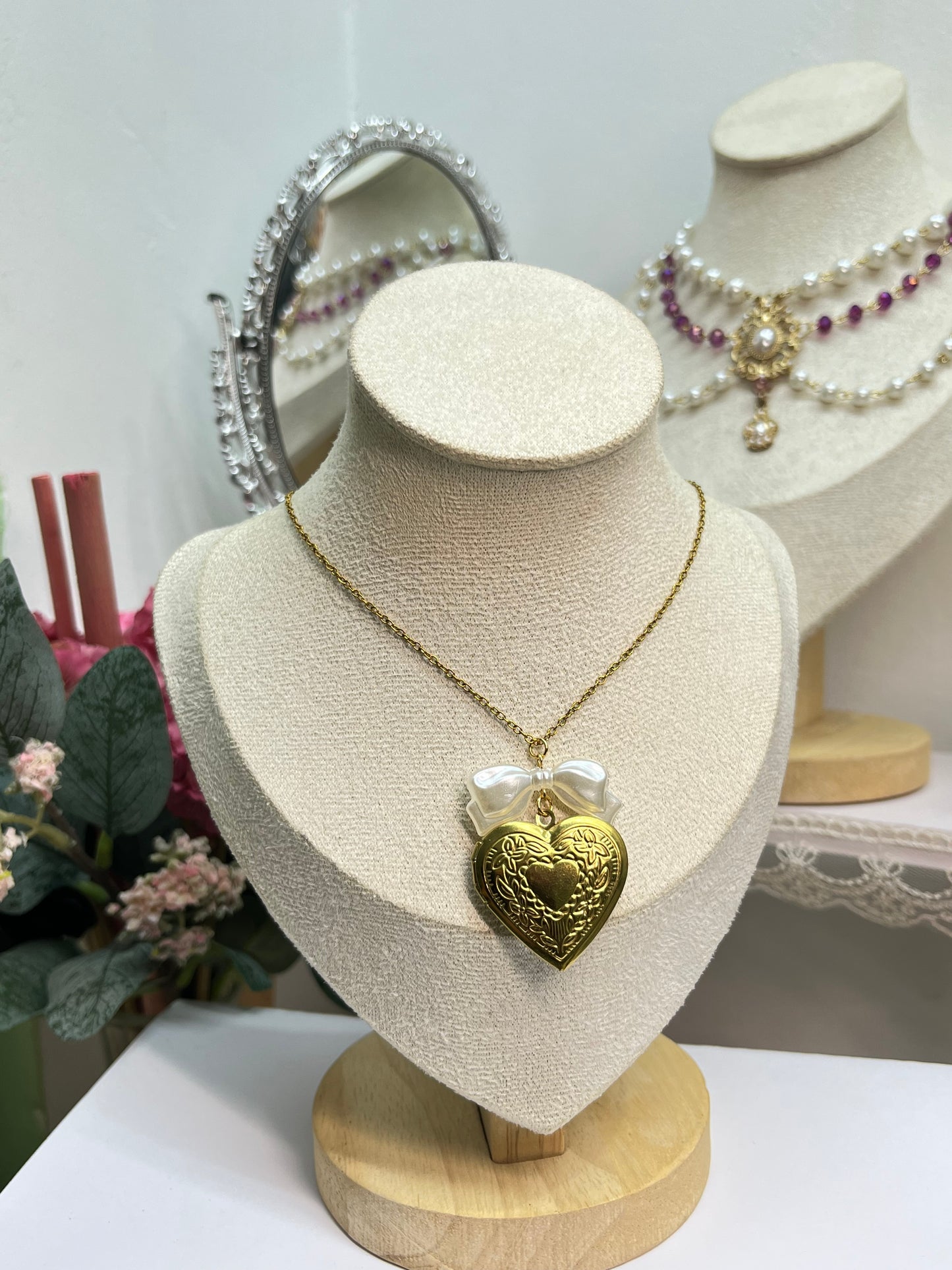 Golden Secret Heart Locket