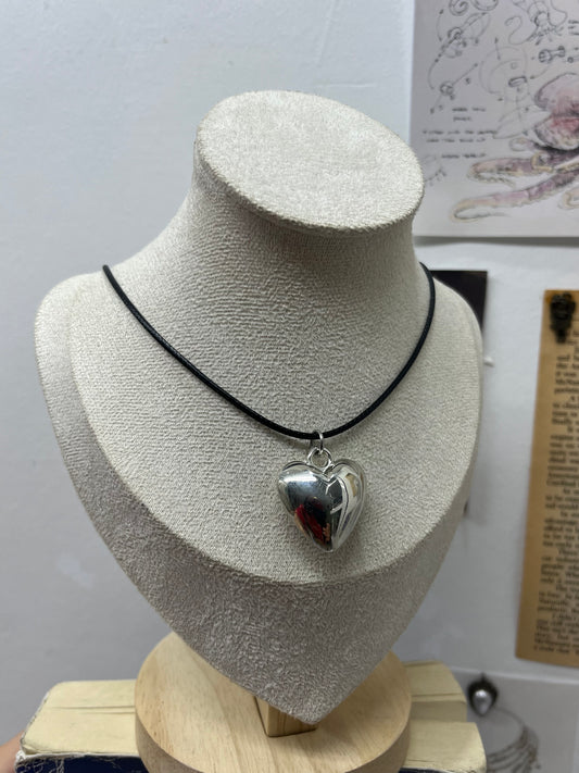 Silver heart necklace