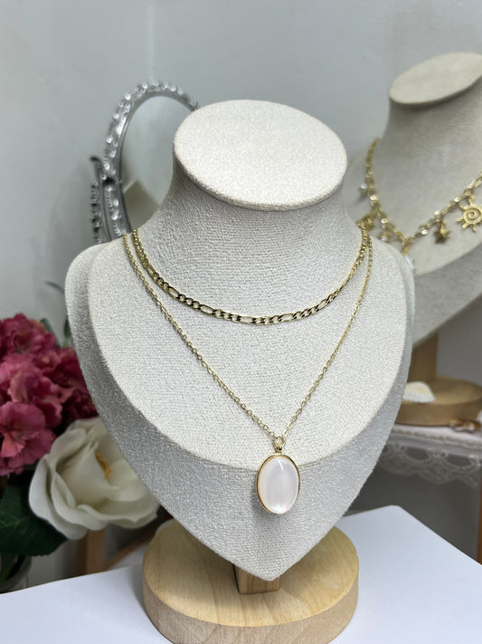 Ethereal Teardrop Layered Necklace