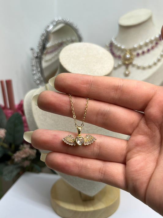 Angelic Heart Wing Pendant