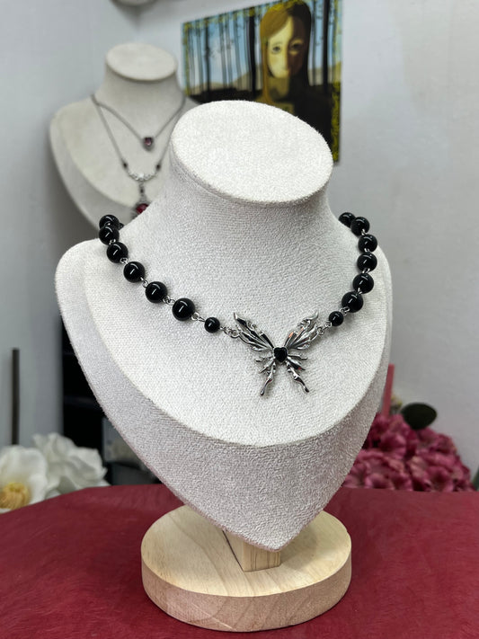 Midnight Metamorphosis Beaded Choker