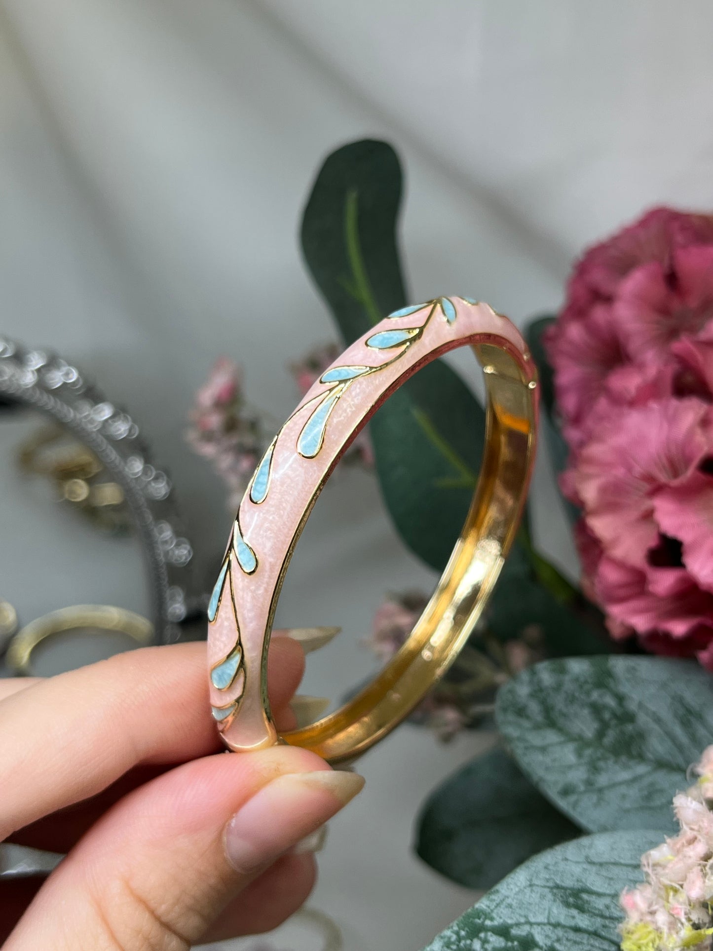 Enchanted Blush Dawn & Azure Vine Bangle