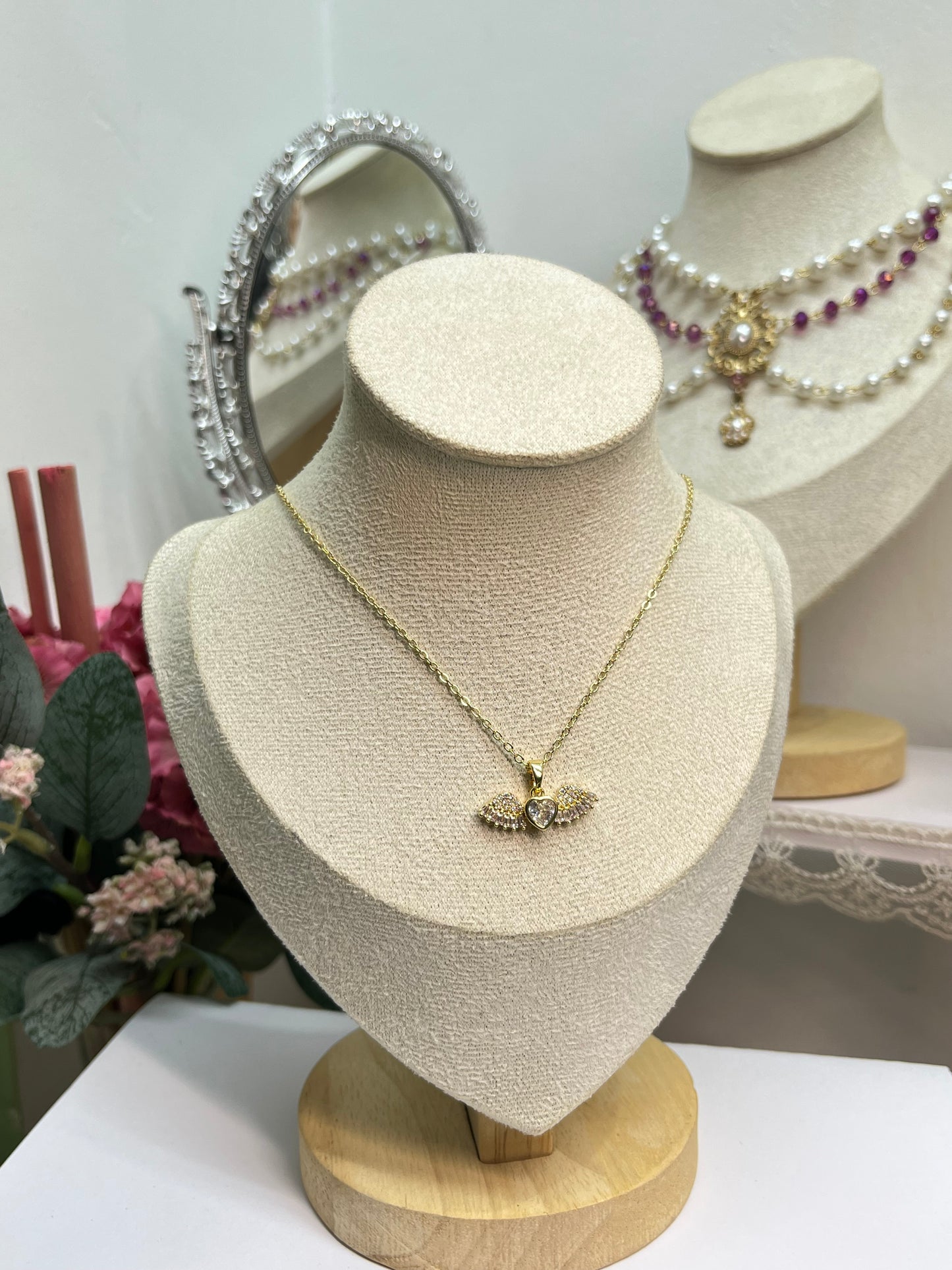 Angelic Heart Wing Pendant