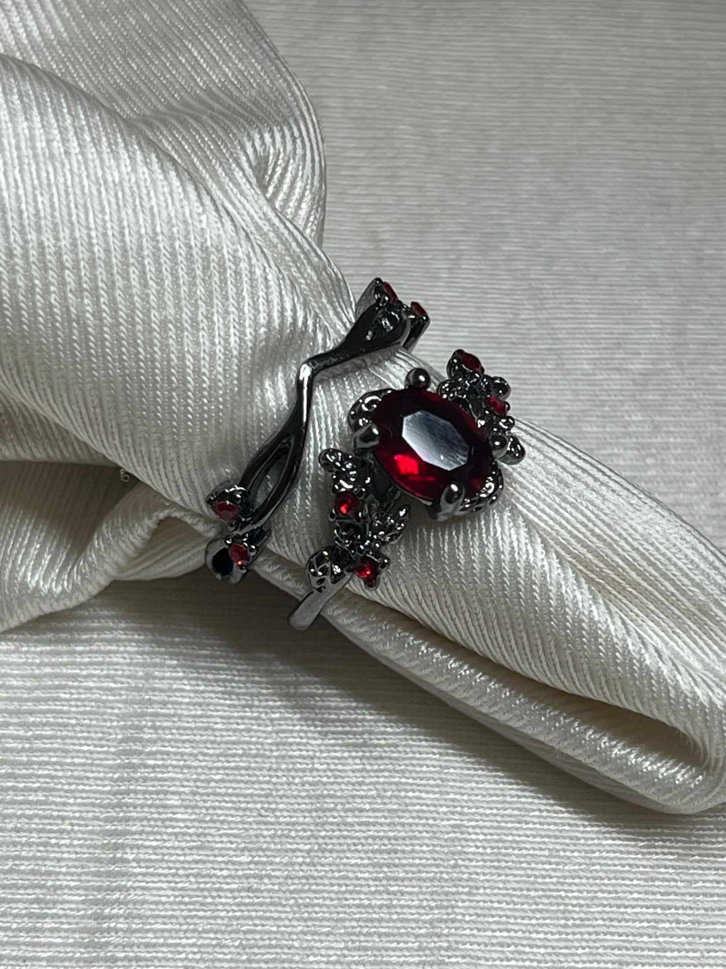 Gothic Enchantment Ruby Ring
