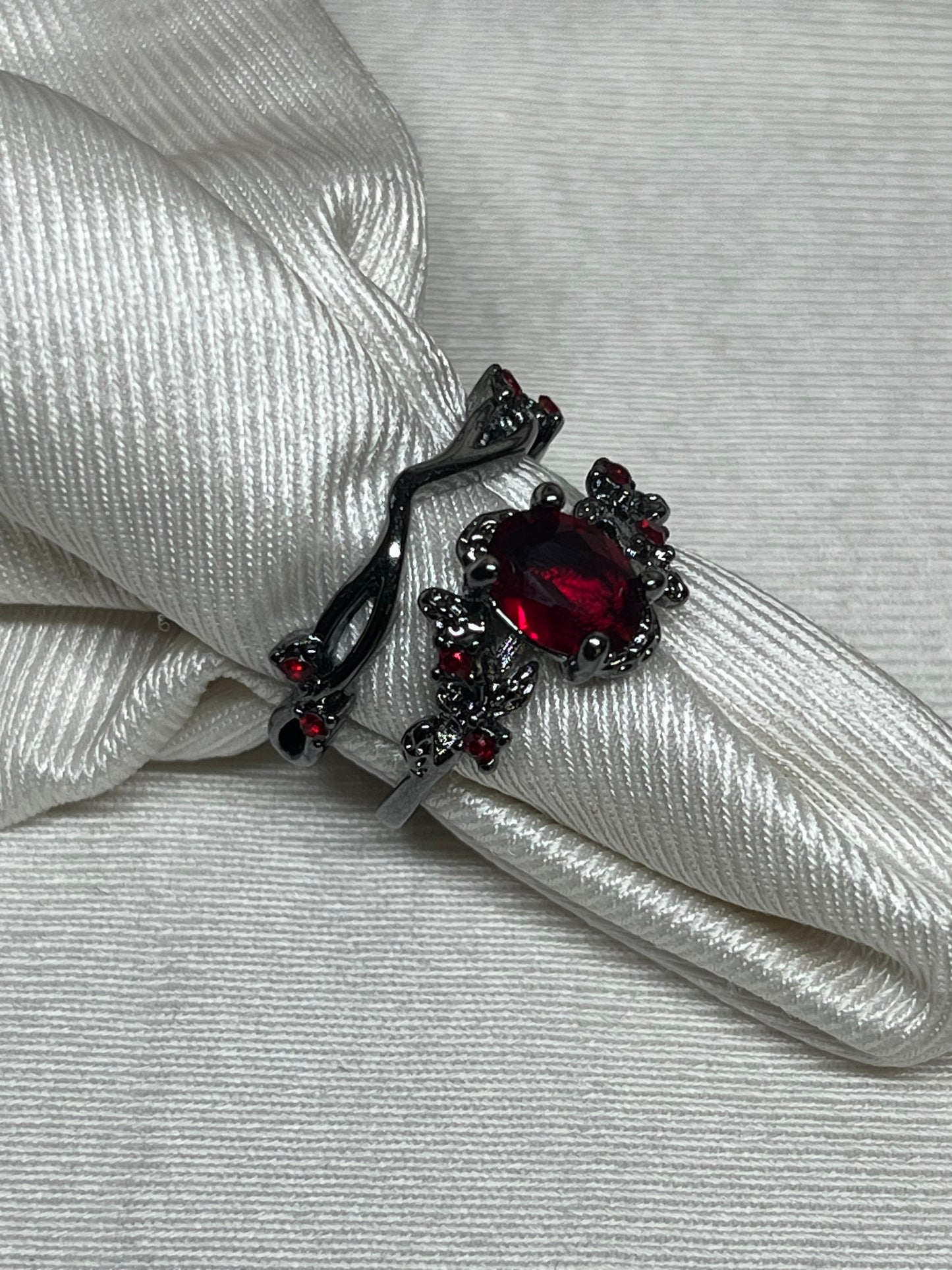 Gothic Enchantment Ruby Ring
