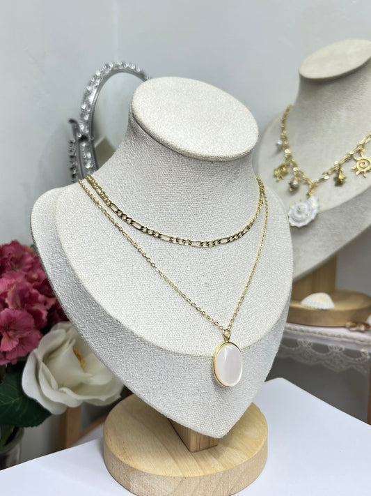 Ethereal Teardrop Layered Necklace