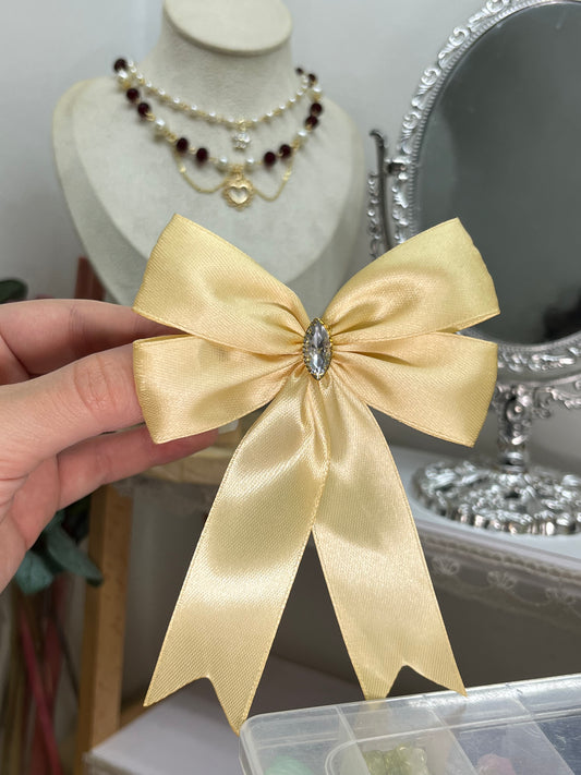 Golden Ribbon Bow Clip