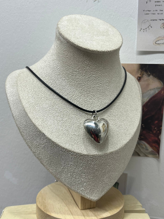 Silver heart necklace