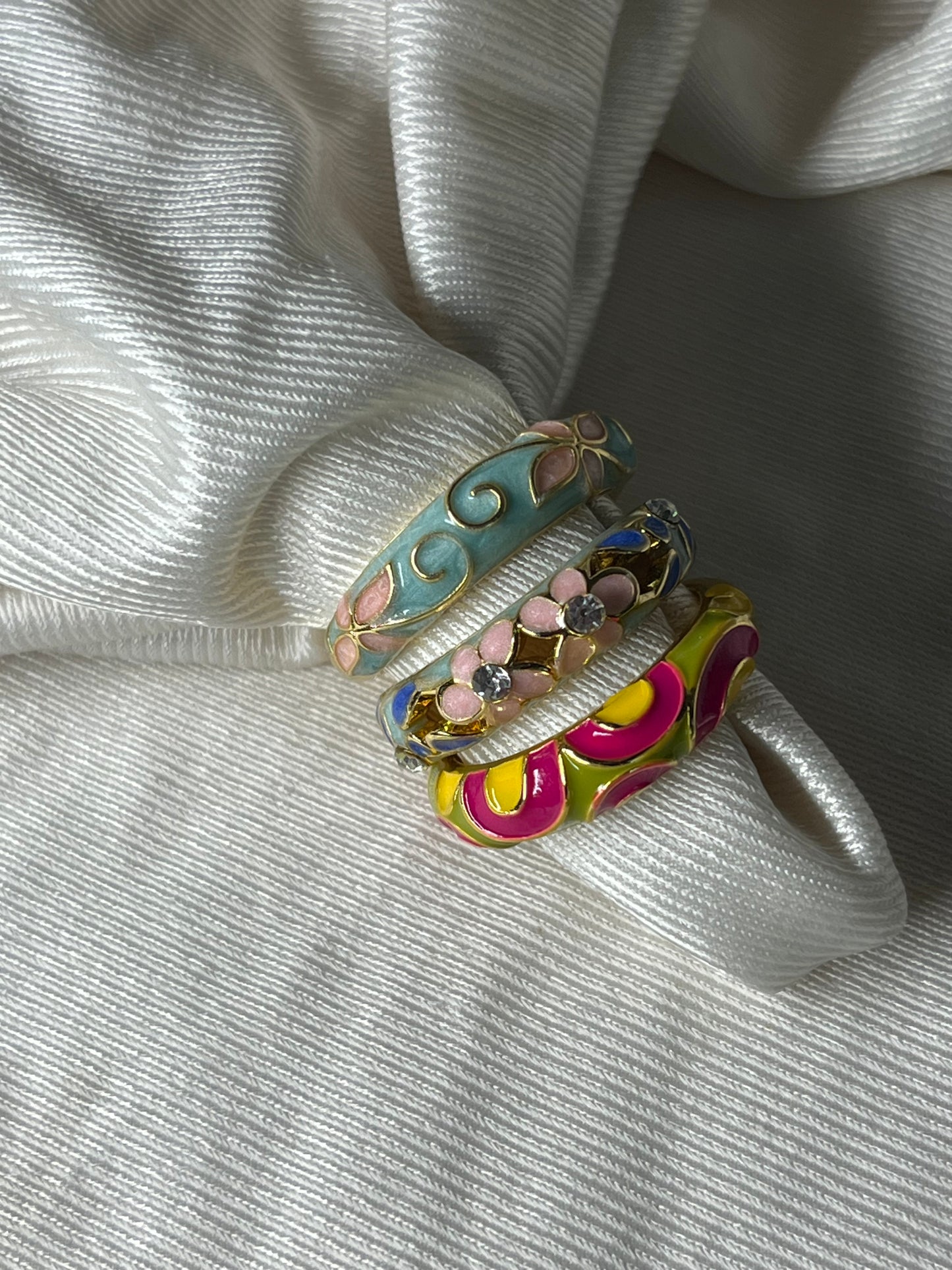 Vibrant Garden Stackable Rings (colorful Collection)