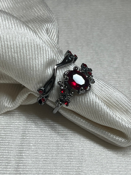 Gothic Enchantment Ruby Ring