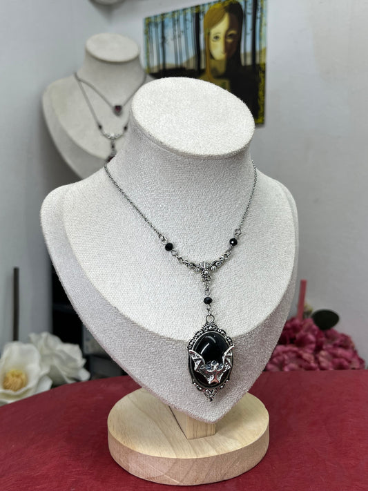 The Vampire's Core Necklace (Black)