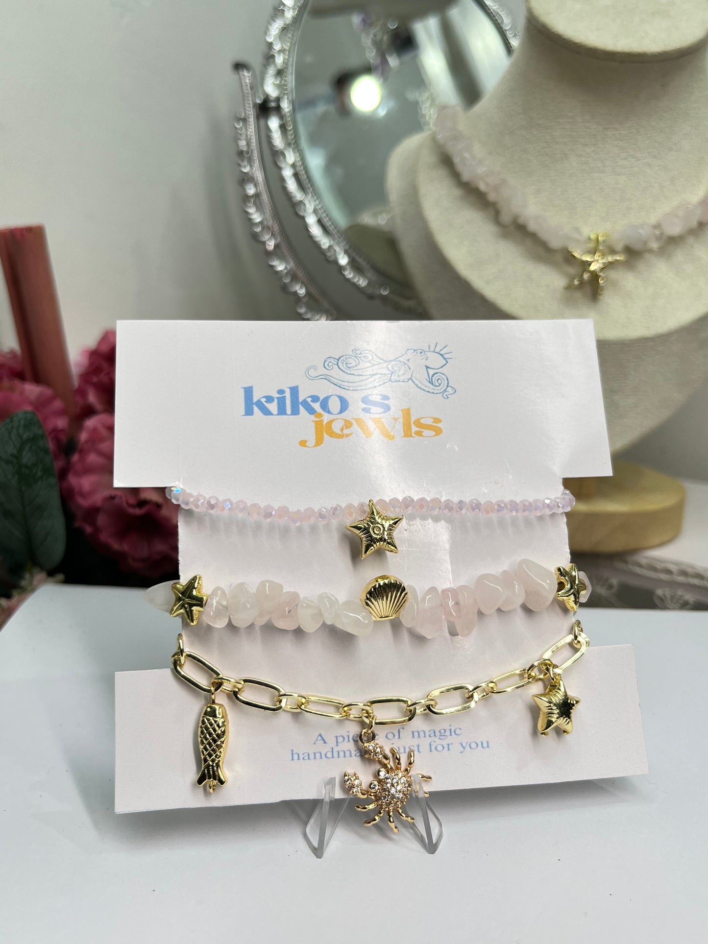 Pink Lagoon Bracelet Stack