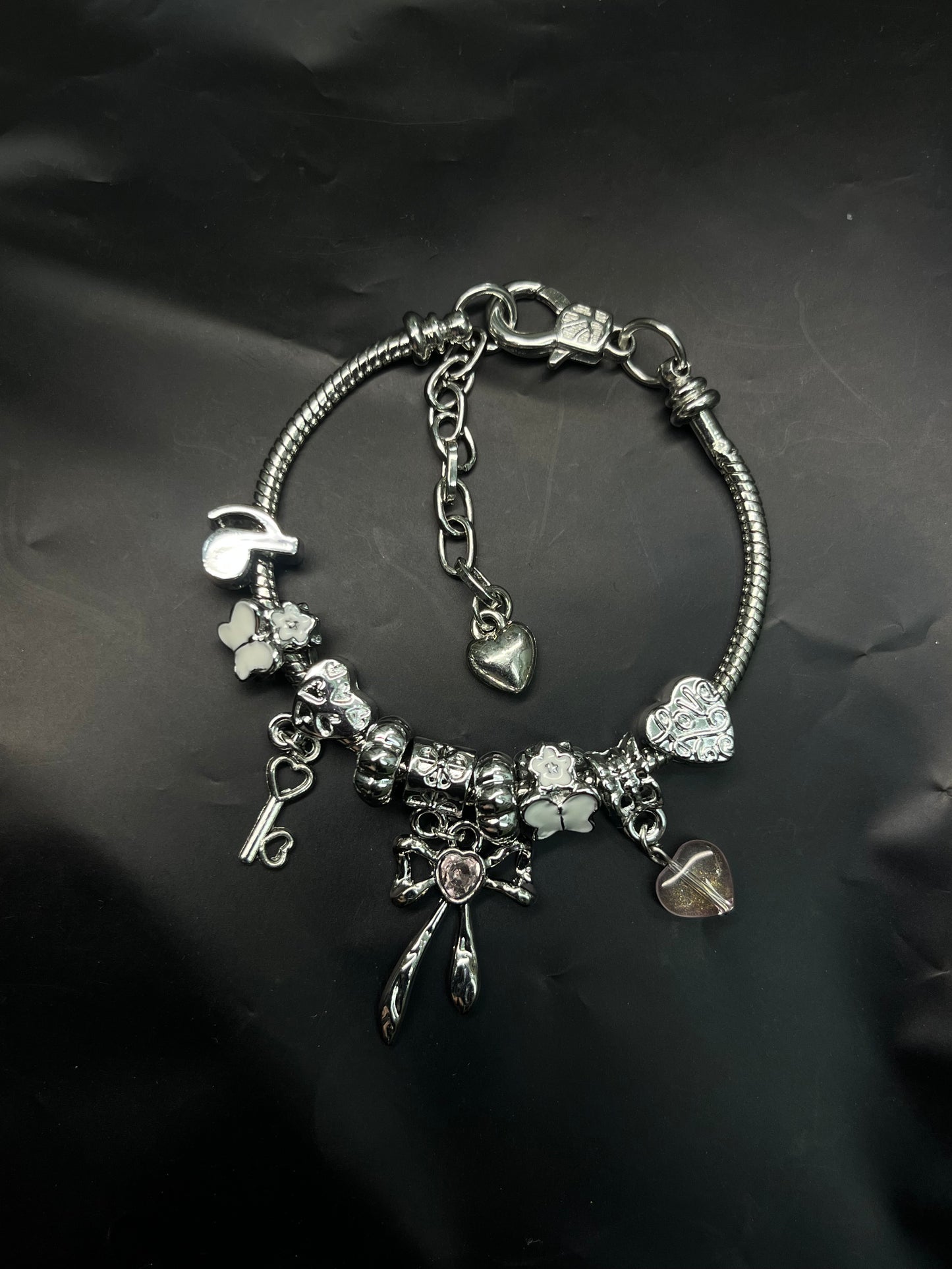 Pink bow pandora bracelet