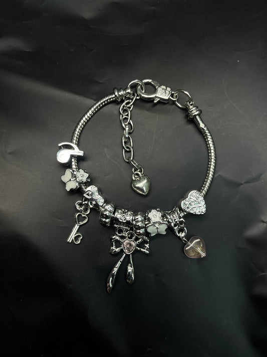 Pink bow pandora bracelet