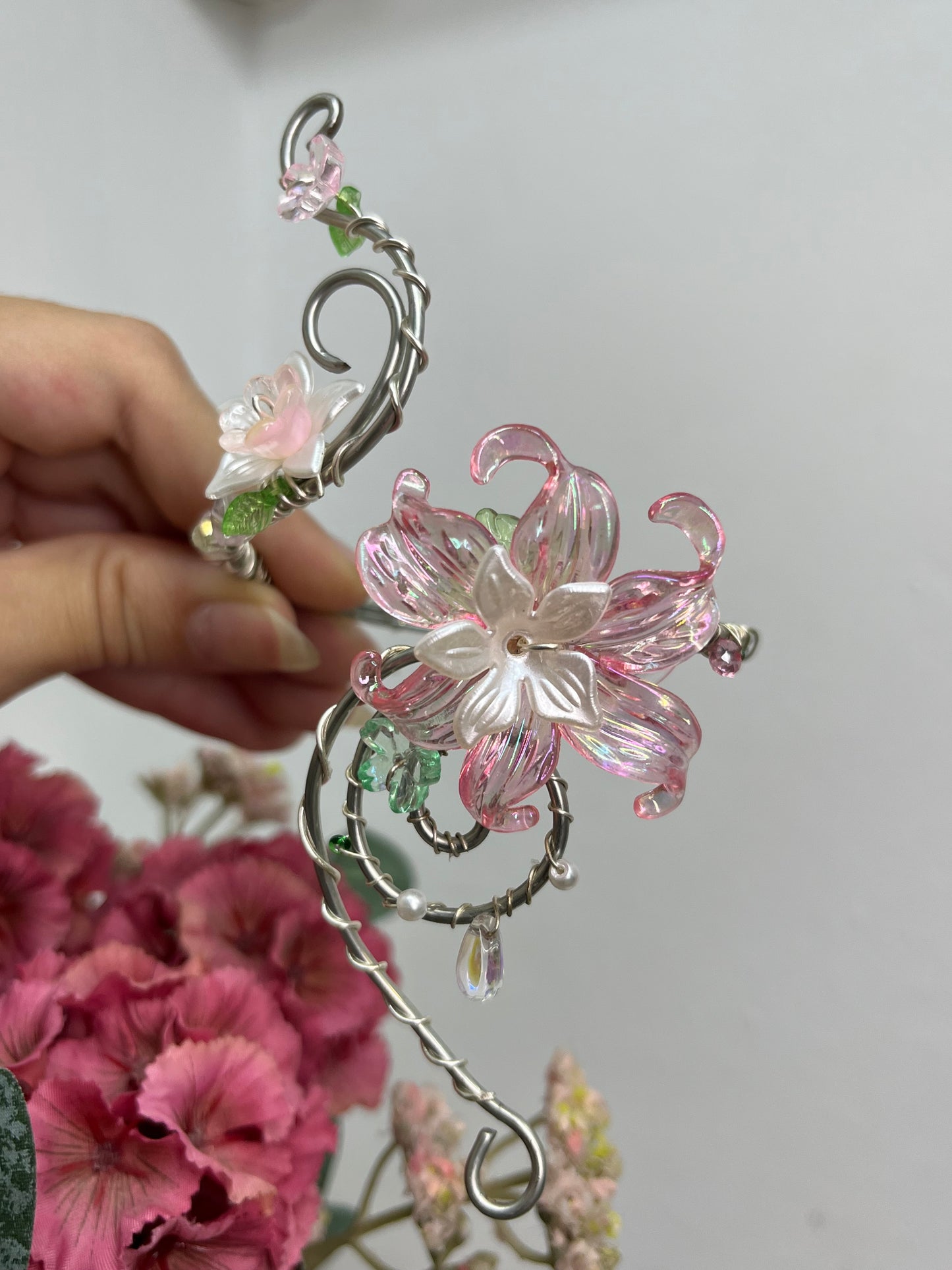 Petal Serenade Silver Arm Cuff