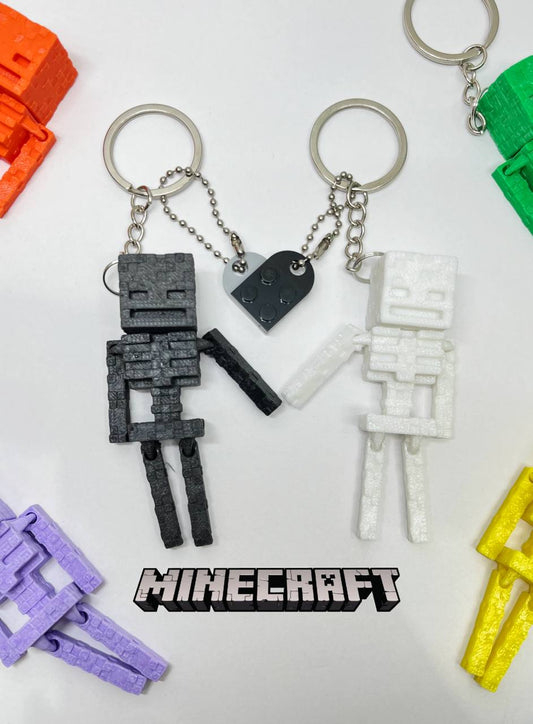 Minecraft Skelly matching keychains