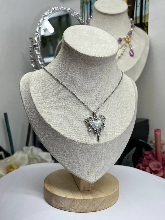 Melting heart charm Necklace