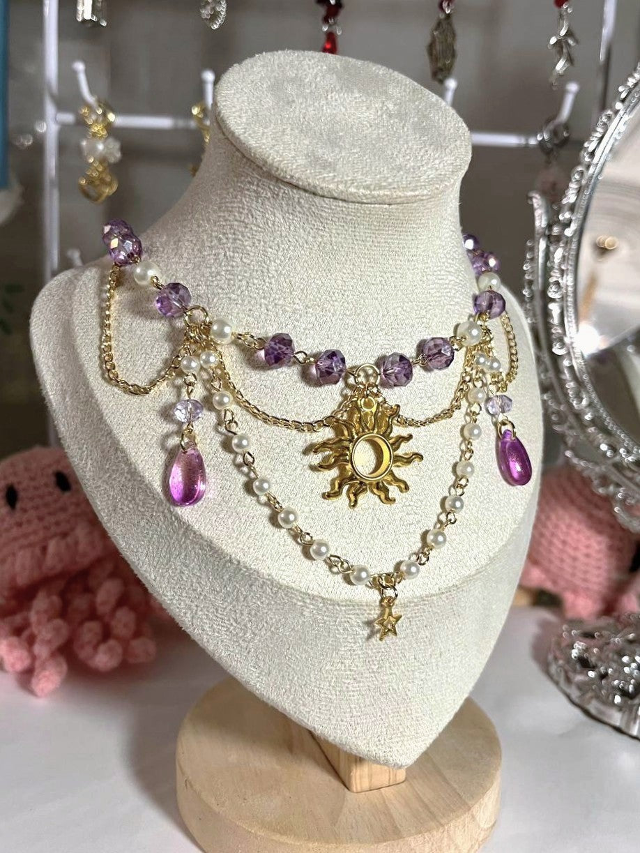 Golden Sunlayer Necklace-Repunzel Inspired