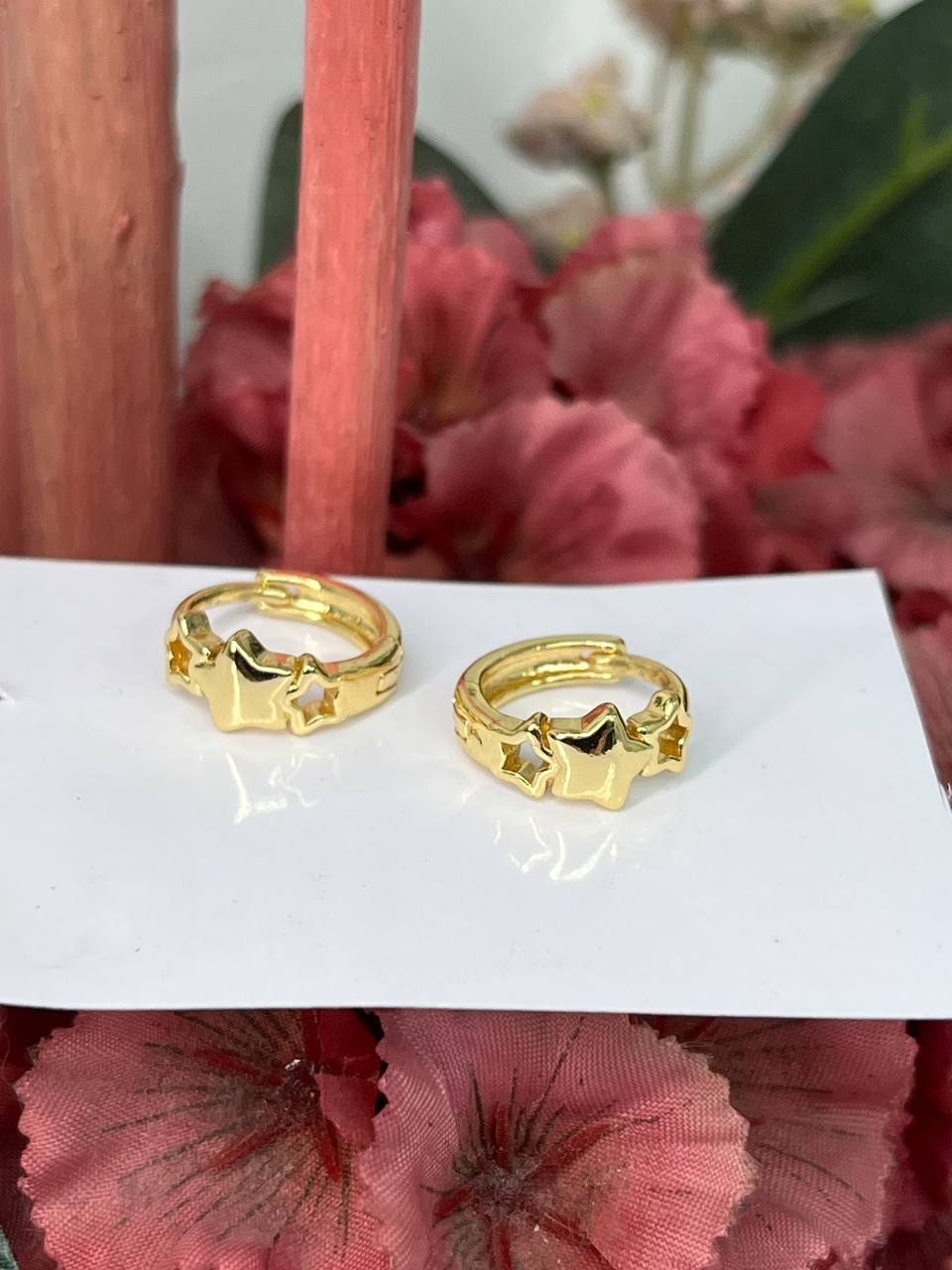 The Golden Stardust Celestial Hoops