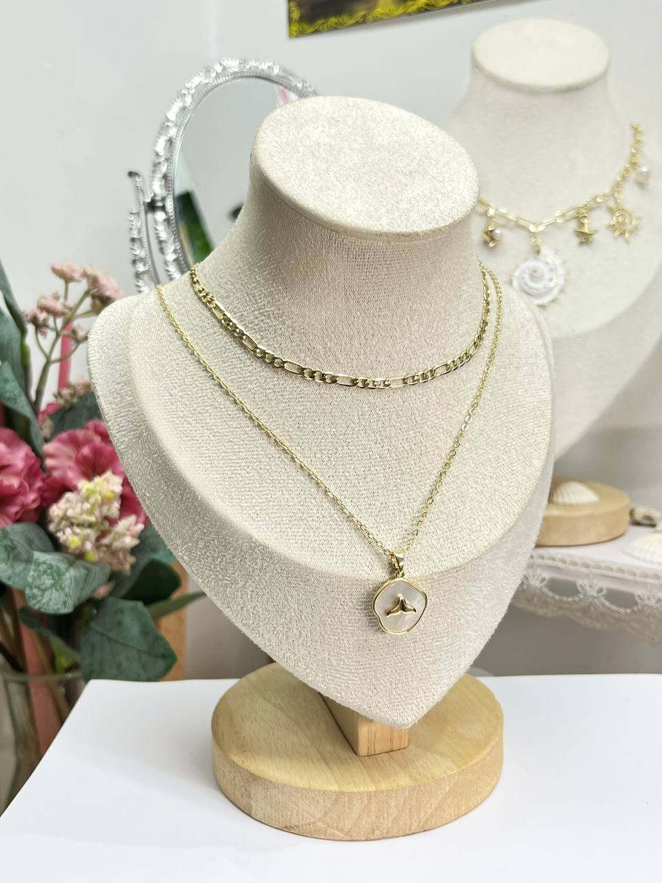 Mermaid Tail Layered Necklace Set