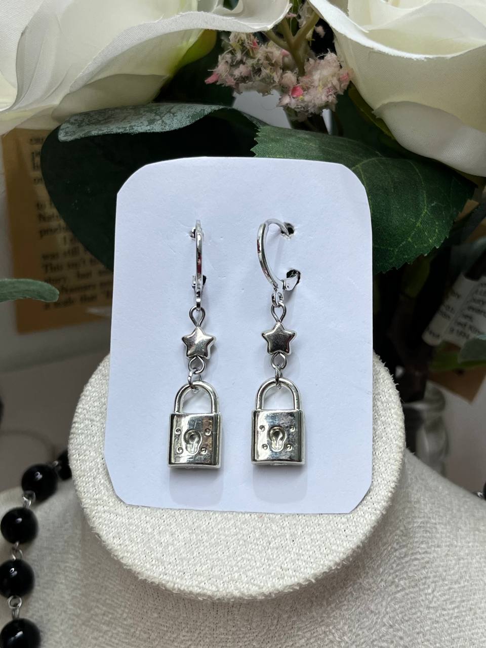 Lock earrings