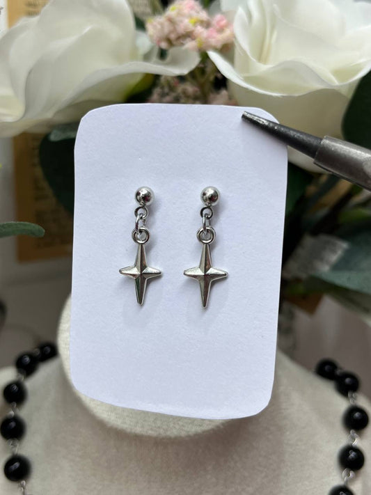 Sparkle Silver Stud Earrings