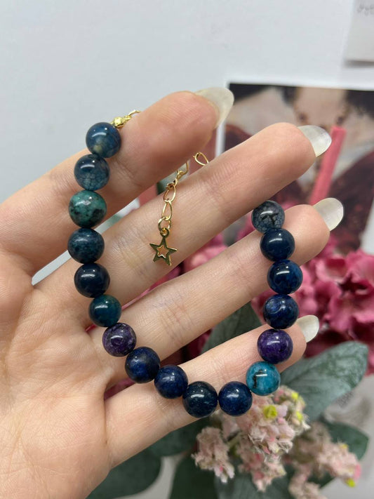 azurite beaded bracelet