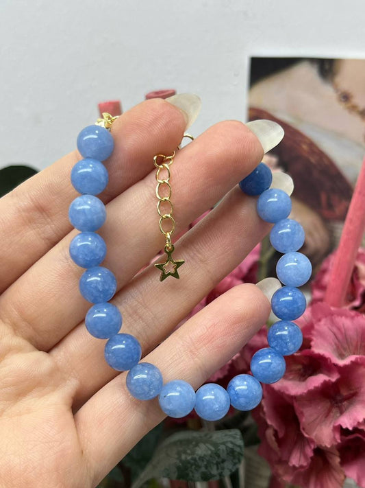 Angelite beaded bracelet