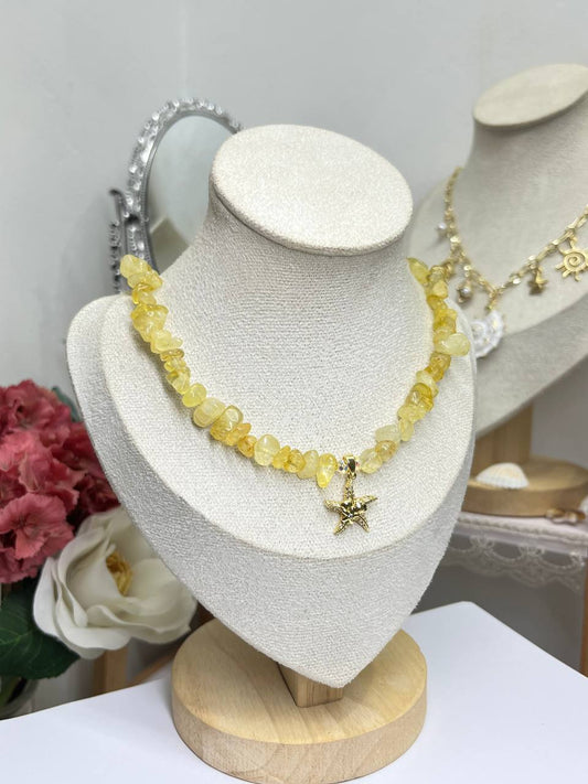 Sun-Kissed Citrine Starfish Choker